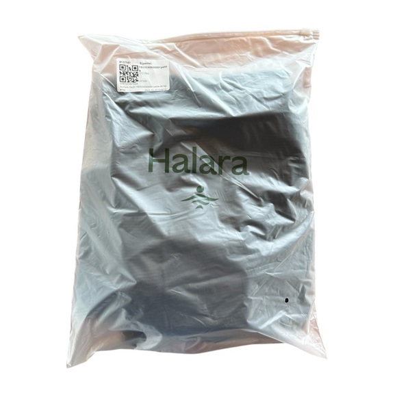 NWT Halara Black High Waisted Side Pocket Straight Leg Mop Corduroy Casual Pants - Picture 7 of 7